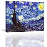 PIY PAINTING Quadri su Tela Starry Night by Van Gogh Riproduzione di Famosi Stampe su tela Dipinti ad Olio Paesaggio Pittura Tela Wall Art per Home Room Decor Regalo per la festa della mamma 30x40cm