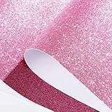 FunStick Striscia Adesiva Muro Decorativa Bordo Carta da Parati Rosa Carta da Parati Adesiva Muro Brillantini Bordo Adesivo per Pareti Cameretta Rosa Pannelli Adesivi per Pareti Cucina Bagno 10CMx5M