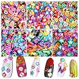 MWOOT 3000+ Pezzi 3D Carino Unghie Fette Adesivi Decalcomanie,DIY Nail Art Polymer Slices Decals per Decorazione Punte per Unghie