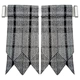 New Mens Kilt Flashes, Orologio Grigio, 3" x 5"