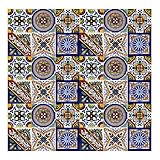 Cerames Piastrelle Mosaico Messicane Ramon – 30 ceramiche mattonelle messicane decorative per bagno, doccia, scale, parete posteriore della cucina | Tessere mosaico ceramica 10,5x10,5 cm