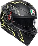 CASCO K5 S AGV MULTI MPLK TORNADO MATT BLACK/YELLOW FLUO XS