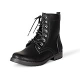 Amazon Essentials Anfibi con Lacci Donna, Nero, 40 EU