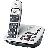 Motorola CD5011 - Telefono cordless digitale DECT con segreteria telefonica, blocco chiamate e risposta del volume - Schermo grafico da 1,8"