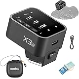 GODOX X3-S TTL Wireless Flash Trigger per Sony Fotocamera, X3S OLED Touch Screen Ricaricabile Trigger, HSS 1/8000s 2.4GHz Wireless X System, Funzione di Conversione TCM