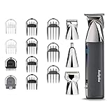 BaByliss MEN MT996E Super-X Metal Series 15 in 1 Multi Trimmer, 4 testine intercambiabili con tecnologia MagFix, lame in acciaio giapponese, batteria al litio, base di supporto e ricarica