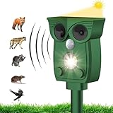 COODAY Repellente per gatti,Piccioni ultrasonico,Ultrasuoni Energia Solare IP66 Impermeabile a Frequenza Regolabile,5 Modalità Regolabile Repeller Animali Ultrasound Repellente Animali