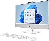 HP Pavilion All-in-One Desktop Desktop Display QHD 27", AMD Ryzen 7 5700U, 16 GB DDR4 RAM, SSD da 1 TB, unità grafica AMD Radeon, Windows 11 Home, QWERTZ, bianco