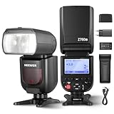 NEEWER Z760-C Flash Speedlite TTL Compatibile con Canon Fotocamere DSLR, Speedlight 76W GN60 2.4G HSS 1/8000s, Conversione TCM, Set Batteria Litio 7,4V/2600mAh e Caricatore, 480 Flash a Piena Potenza