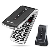 SweetLink F1 Plus Telefono Cellulare per Anziani, Flip Telefoni Cellulari Tasti Grandi, Contatti con Immagini, Base di Ricarica, Pantalla 2.4", Volume Alto, Funzione SOS