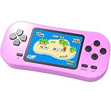 ZHISHAN Console di Gioco Portatile retrò per Bambini Precaricata con 218 Videogiochi Classici Sistema Arcade Ricaricabile con Display 2,5 Pollici e 3,5 mm per Cuffie Controller di Gioco (Rosa)