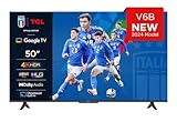 TCL 50V6B TV 50”, 4K HDR, Ultra HD, Google TV con design senza bordi, Dolby Audio, compatibile con Google Assistant e Alexa