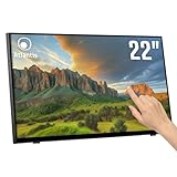 ATLANTIS A05-T22A-VHDM Monitor Touch 22 pollici, schermo 22", Touchscreen 10 tocchi, Full HD 1920x1080, HDMI VGA DP, inclinabile 15°-50°, Vetro Protettivo 7H, Contrasto 1000:1,Angolo 178/178,Vesa 100