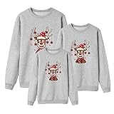 HEONSATI Felpe Uomo Donna Natalizie Elegant Felpa Natalizio per Tutta la Famiglia Sweatshirt Famiglia Modello Natale Curvy Felpe da Natale alla Moda per Famiglia Natalizia Felpa di Natale Family