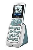 Brondi Amico Home Telefono Cellulare GSM per Anziani con Tasti Grandi, Tasto SOS e Funzione da Remoto, Dual SIM, Volume Alto, Bianco/Grigio