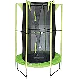 AKTIVE 54086, 54086-Trampolino per Bambini, 122 cm, Diametro Sports Unisex Adulto, Nero/Verde