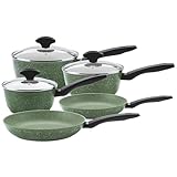 PRESTIGE Eco Set di pentole, Alluminio, Verde