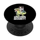 Unicorn Security Cowboy Riding Dinosaur Kids Vintage Sheriff PopSockets PopGrip: Impugnatura per Telefoni Cellulari e Tablet Intercambiabile