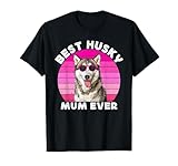 Siberian Husky Mamma per le donne vintage Husky mamma amanti dei cani Maglietta