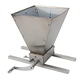 2 rulli regolabili da 3,6 kg/min, mulino per cereali, malto, mulino a mano, mulino per mangimi, per la casa, in acciaio inox, manuale, grano e sesamo, manico a manovella, base in alluminio, valvola di