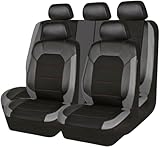 IMAFF 9 Pezzi Auto Set Coprisedili per VW Golf 5 | Golf GTE/Golf GTI/Golf GTD/Golf Clubsport, Traspirante Antiscivolo Impermeabile Set Fodere Anteriori E Posteriori,A/Grey