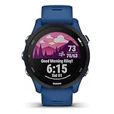 Garmin Forerunner 255, Smartwatch per la corsa, 46mm, GPS multi-band, Cardio, VO2max, Running Power, Report mattutino, HRV Status, Piani gratuiti 5K, 10K e 21K, Tempi di recupero (Tidal Blue)