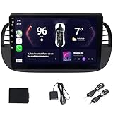 per fiat 500 500C 2007-2015 Autoradio 2+32GB con Wireless Carplay Android Auto 9 Pollici Car Stereo Auto Bluetooth Navigazione GPS Car Multimedia Player WiFi DSP