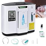 DEDAKJ Concentratore di Ossigeno, 1-7L / min Flusso 93%±3% Elevata Purezza, Ossigeno Generatore Portatile Con Telecomando, Certificato CE, Casa e Viaggi