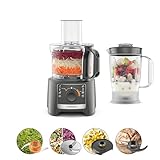 Kenwood Multipro Compact FDP31.170GY, Robot Tritatutto da Cucina con 2 Velocità + Pulse in dotazione Frullatore da 1,2L, Ciotola da 2.1L, per Tritare, Grattugiare e Impastare, 800W