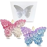 2 pezzi stampi in silicone per candele，3D stampi silicone farfalle，stampo in silicone farfalla portacandele DIY，stampo in gesso siliconico，per la festa della mamma,San Valentino,decorazione da tavolo