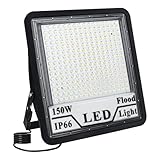 Faretto LED da Esterno 150W Super luminoso 6500K Faretto Esterno Proiettore Spotlight IP66 Impermeabile Outdoor Spotlight per Campo Sportivo Prato Aree