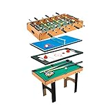 Calma Dragon 6611, Tavolo Multigame, 4 in 1, (Misure: 87 x 43 x 73cm) Biliardo, Ping Pong, Hockey e Foosball, ideale per tutta la famiglia, Multigioco per adulti e bambini, Gioco