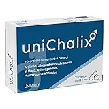 UNICHALIX - Integratore Maschile per Potenza ed Energia con Ashwagandha, Maca Peruviana e Tribulus Terrestris - 20 Pillole per Uomo per Vigore e Prestazione - Made in Italy, 100% Naturale