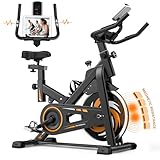 Decorcn Cyclette Professionale, Cyclette da Casa a Resistenza Magnetica con Volano da 15 kg, Schermo LCD, Sensore di Pulsazioni e Supporto per Cellulare per il Fitness e l Esercizio a Casa