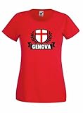 Settantallora - T-Shirt Maglietta Donna J1480 Ultras Genoa Taglia M