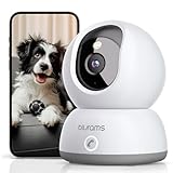 blurams Telecamere Wifi Interne 2K,Videocamera Sorveglianza Interno Wifi,Telecamere per Cani/Casa/Bambini,Visione Notturna a Colori,One-Touch Call,Allarme,Rotazione a 360° (2.4GHz Wi-Fi)