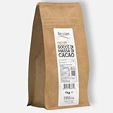 Beppiani 100% Massa di Cacao 1kg in bottoni, gocce, cioccolato artigianale fondente 100 per cento vegano senza zucchero, ricca di antiossidanti, per diete bilanciate - Made in Italy