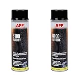 App B100 Bitume Spray di Protezione Sottoscocca Auto | Antipietrisco, Antiruggine e Antirombo Sottoscocca Protezione | Antirombo Sottoscocca Spray | Nero (Confezione da 2)