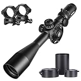 SPINA OPTICS 6-24x50 FFP Primo Focal Plane Riflescopi con regolazione del reticolo Mil-dot e parallasse, Ombrellone incluso, Impermeabile, Fogproof Nero Rifle Scope, Tubo 30mm (con supporti da 20 mm)