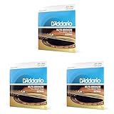 D Addario Corde Chitarra Acustica| EZ910 Set Ez Great American, Bronzo, 11-52 (Confezione da 3)