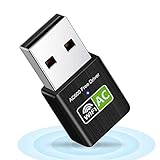 Adattatore WiFi USB, Chiavetta Ricevitore WiFi per PC fisso, 600Mbps Dual Band 2.4/5.8GHz Nessun Bisogno di Driver Mini WiFi Stick per PC Desktop Laptop Portatile, Windows 10/8.1/8/7/XP