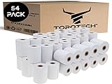 TOROTECH Rotoli Pos 57mm x 35mm x 12mm per Stampante Termica - 54 rotoli - Carta Termica Per Lettore di Carta di Credito PDQ e Registratore Di Cassa - Ecologici senza BPA (54)