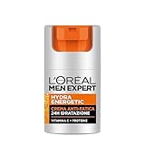 L Oréal Men Expert Crema Idratante Uomo Anti-Fatica Hydra Energetic, Combatte le Occhiaie e Dona Intensa Idratazione, Arricchita con Proteine e Vitamina C, 50 ml