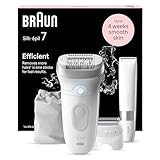 Braun Silk-épil 7 Depilatore Donna, Epilatore Elettrico Donna Con Testina Ampia Per Una Epilazione Semplice, Wet & Dry, Pelle Liscia a Lungo, Con Testina Per Rasoio Donna