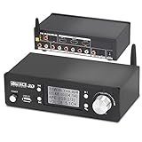 Decodificatore Convertitore Audio 5.1CH, DAC DTS AC3 FLAC APE 4K 60Hz HDMI 2 in 1 HD Dolby Atmos HDMI Bluetooth 5.0 Fibra ottica ARC Cavo coassiale Sistema Audio Video Analogico Digitale