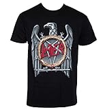 Rock Off Slayer Silver Eagle Maglietta, Nero (Black), M Uomo