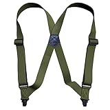 SOYNIA Bretelle Suspender Bretelle Laterali Da Uomo Con Due Clip Per Il Tempo Libero All Aperto Bretelle In Plastica Con Clip Da 3,8 Cm Verde Militare