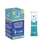 Liquid I.V. Hydration Multiplier, Integratore in polvere di Elettroliti e Carboidrati, Aumenta l Idratazione*, con Vitamina C, B3, B5, B6 e B12, Gusto Limone e Lime, 10 Stick Monodose Travel Friendly