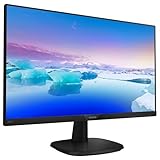 PHILIPS 243V7QDSB Monitor 24" LED IPS FHD, 4 ms, 3 Side Frameless, Low Blue, Flicker Free, HDMI, VGA, Attacco VESA, Nero