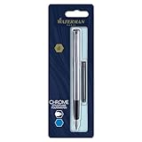 Waterman Graduate Allure Penna Stilografica a Punta Fina, Cromata, Argento